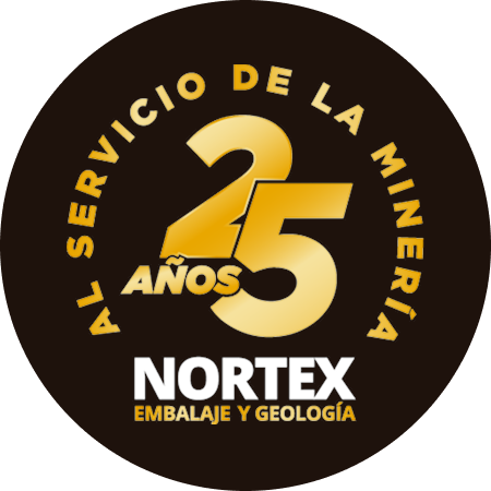 Sello 25 años al servicio de la minería - Nortex